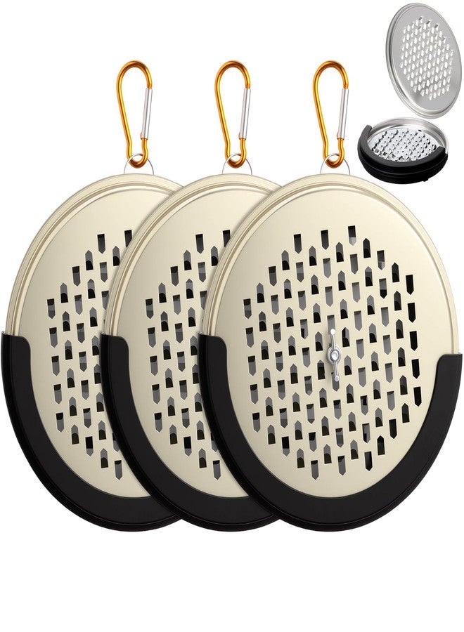 Colingmill 3 Pcs Portable Mosquito Coil Holder Hanging Incense Burner Coils with Hook for Indoor Outdoor Camping Hiking Fishing(Stylish,Gold) - Image 1